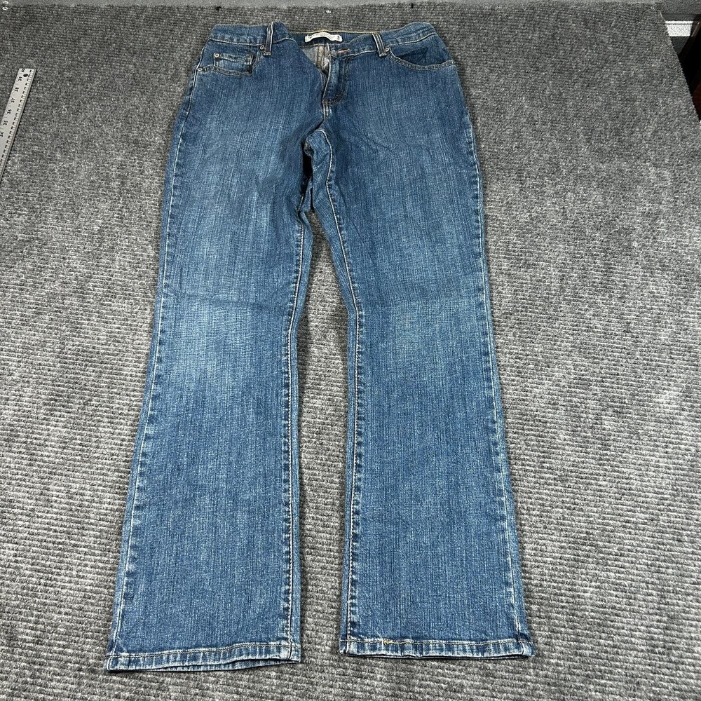 Levi's 550 Relaxed Boot Cut Jeans Womens 10 Blue Excellent Stretch Mid Rise